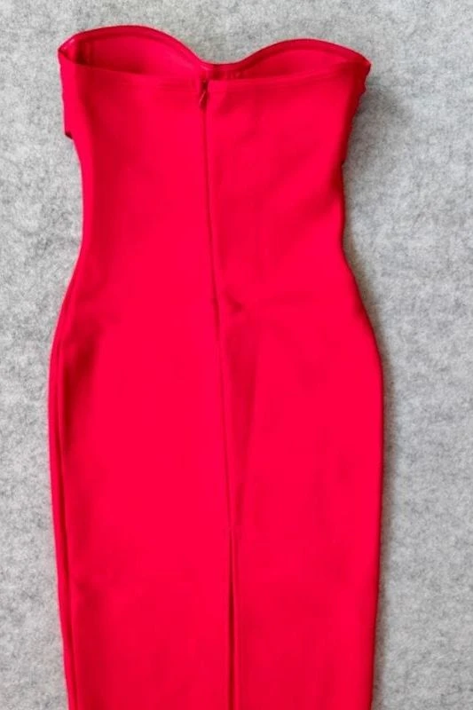 Miles Bodycon Midi Dress - Lipstick Red 8 Miles Bodycon Midi Dress - Lipstick Red - Image 6