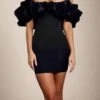 Minnie Bodycon Mini Dress - Classic Black 1 Minnie Bodycon Mini Dress - Classic Black -Bodycon Collection Shop minnie bodycon mini dress classic black bodycon collection usa aus 44252661317850