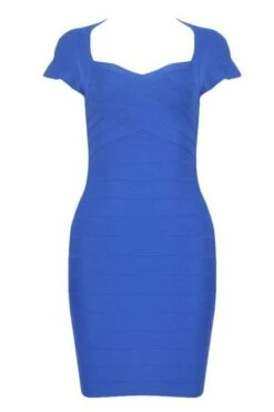 Miranda Bandage Mini Dress - Royal Blue -Bodycon Collection Shop miranda bandage mini dress royal blue bodycon collection usa aus 15721932030031