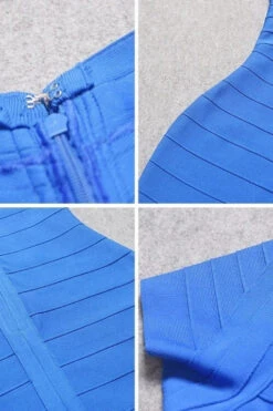 Miranda Bandage Mini Dress - Royal Blue -Bodycon Collection Shop miranda bandage mini dress royal blue bodycon collection usa aus 40544021807322