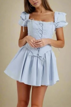 Misty Bodycon Mini Dress - Baby Blue -Bodycon Collection Shop misty bodycon mini dress baby blue bodycon collection usa aus 43829030191322