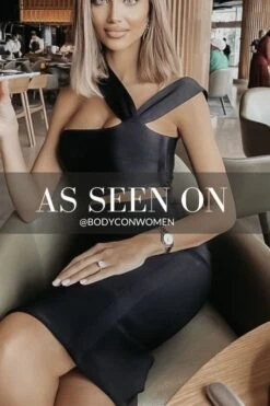 Molly Bandage Midi Dress - Classic Black -Bodycon Collection Shop molly bandage midi dress classic black bodycon collection usa aus 39831420764378