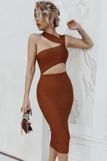 Molly Bandage Midi Dress - Red Wine 7 Molly Bandage Midi Dress - Red Wine - Image 5