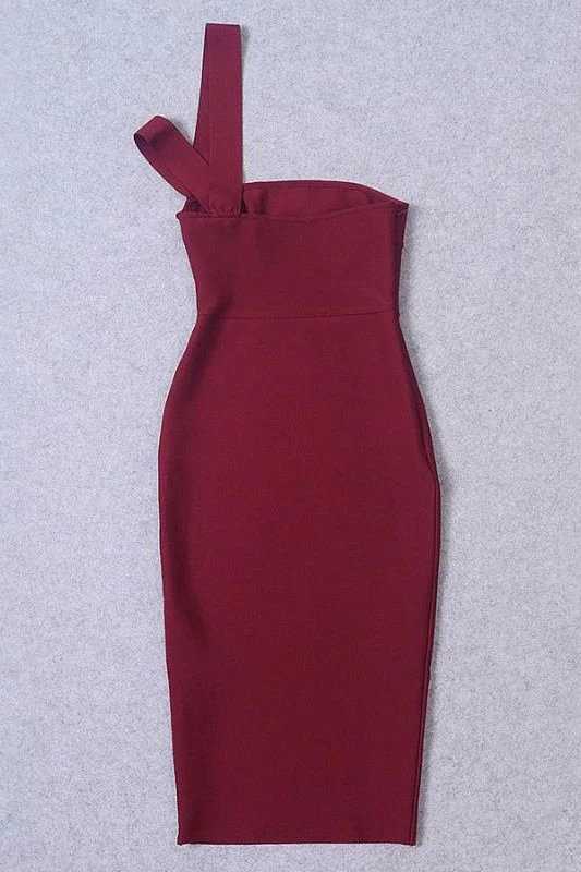 Molly Bandage Midi Dress - Red Wine 9 Molly Bandage Midi Dress - Red Wine - Image 7