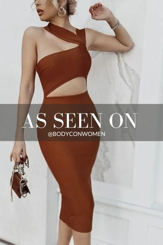 Molly Bandage Midi Dress - Red Wine 11 Molly Bandage Midi Dress - Red Wine - Image 9