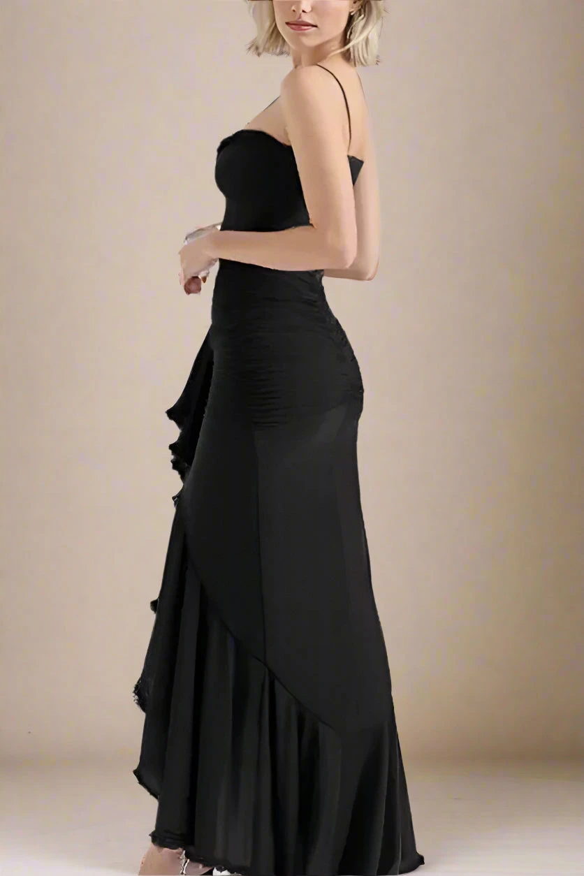 Noah Bodycon Wrap Midi Dress- Classic Black 5 Noah Bodycon Wrap Midi Dress- Classic Black - Image 3