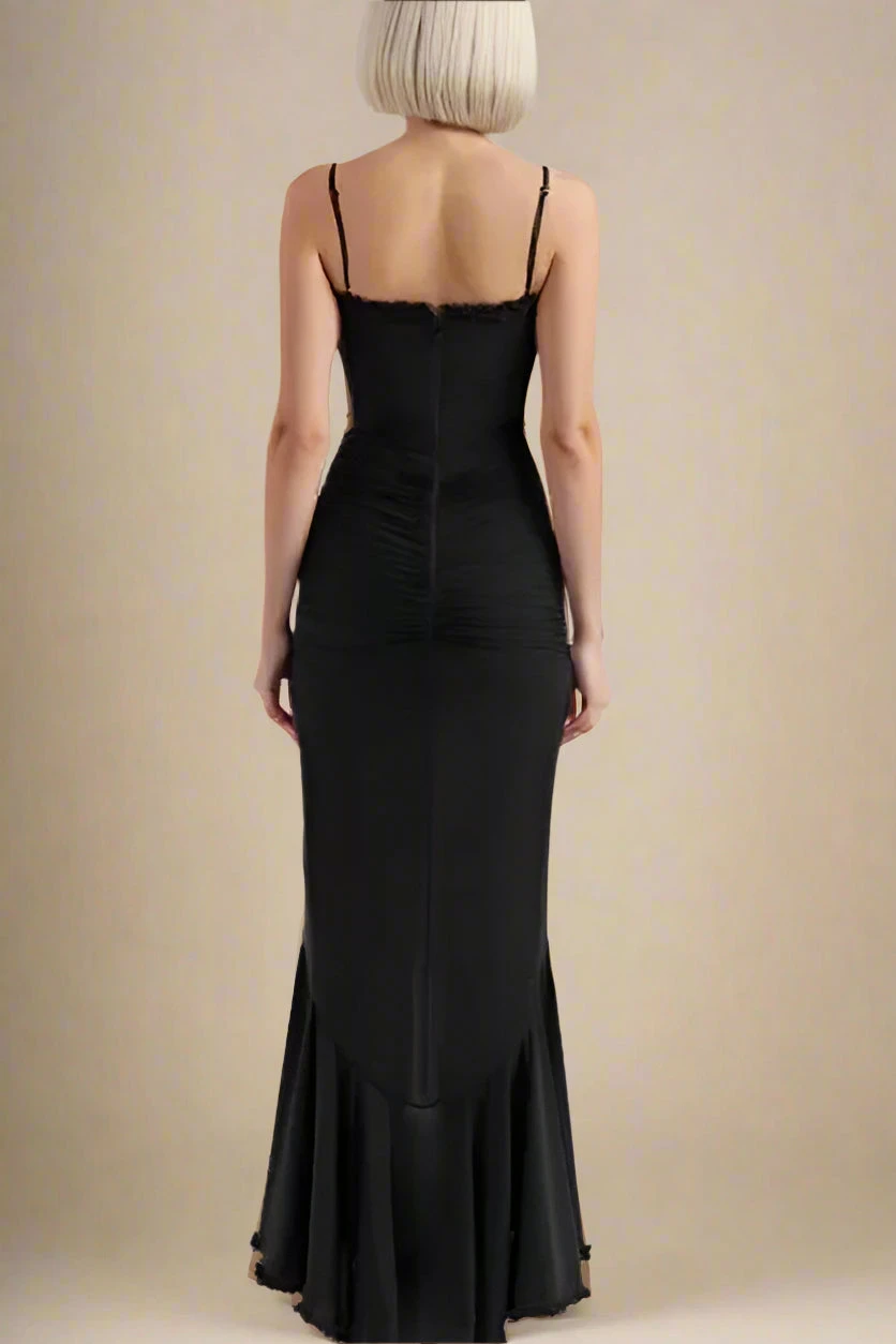 Noah Bodycon Wrap Midi Dress- Classic Black 4 Noah Bodycon Wrap Midi Dress- Classic Black - Image 2