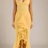 Noah Bodycon Wrap Midi Dress- Sun Yellow -Bodycon Collection Shop noah bodycon wrap midi dress sun yellow bodycon collection usa aus 43881279422682