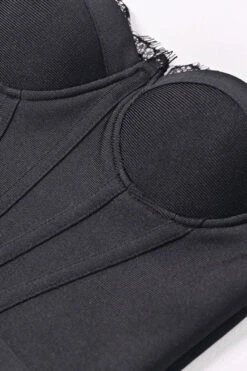 Nora Bandage Midi Dress - Classic Black -Bodycon Collection Shop nora bandage midi dress classic black bodycon collection usa aus 1142964643