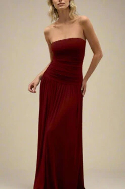 North Bodycon Wrap Midi Dress - Red Wine -Bodycon Collection Shop north wrap maxi dress red wine bodycon collection usa aus 1171990885