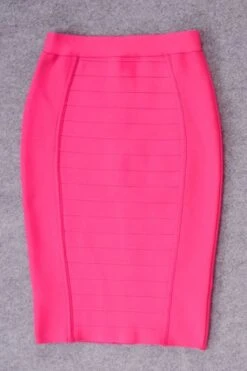 Pencil High Waist Bandage Knee Length Cocktail Skirt - Hot Pink -Bodycon Collection Shop pencil high waist bandage knee length cocktail skirt hot pink bodycon collection usa aus 39414410412250