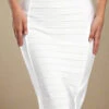 Pencil High Waist Bandage Knee Length Cocktail Skirt - White Pearl -Bodycon Collection Shop pencil high waist bandage knee length cocktail skirt pearl white bodycon collection usa aus 39414436593882