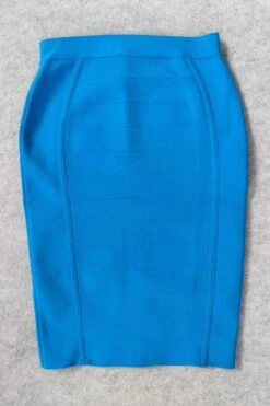 Pencil High Waist Bandage Knee Length Cocktail Skirt - Sky Blue -Bodycon Collection Shop pencil high waist bandage knee length cocktail skirt sky blue bodycon collection usa aus 42432766673114