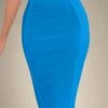 Pencil High Waist Bandage Knee Length Cocktail Skirt - Sky Blue -Bodycon Collection Shop pencil high waist bandage knee length cocktail skirt sky blue bodycon collection usa aus 42432766738650