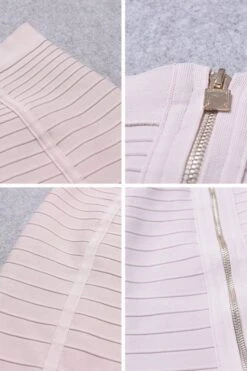 Pencil High Waist Bandage Knee Length Knitted Skirt - Cream -Bodycon Collection Shop pencil high waist bandage knee length knitted skirt cream bodycon collection usa aus 39409710235866