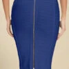 Pencil High Waist Bandage Knee Length Knitted Skirt - Navy Blue -Bodycon Collection Shop pencil high waist bandage knee length knitted skirt navy blue bodycon collection usa aus 39409767448794