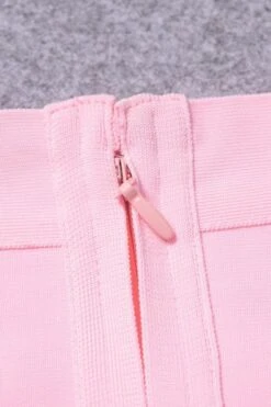 Pencil High Waist Bandage Knee Length Skirt - Blush Pink -Bodycon Collection Shop pencil high waist bandage knee length skirt blush pink bodycon collection usa aus 28523189469263