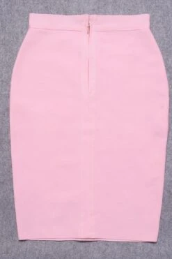 Pencil High Waist Bandage Knee Length Skirt - Blush Pink -Bodycon Collection Shop pencil high waist bandage knee length skirt blush pink bodycon collection usa aus 28523202445391