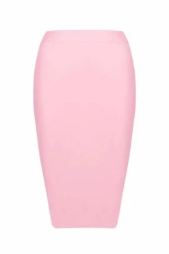 Bodycon Collection Shop -Bodycon Collection Shop pencil high waist bandage knee length skirt blush pink bodycon collection usa aus 40702234165466