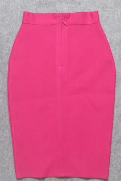Pencil High Waist Bandage Knee Length Skirt - Hot Pink -Bodycon Collection Shop pencil high waist bandage knee length skirt hot pink bodycon collection usa aus 28522526507087