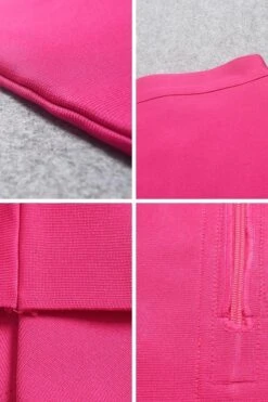 Pencil High Waist Bandage Knee Length Skirt - Hot Pink -Bodycon Collection Shop pencil high waist bandage knee length skirt hot pink bodycon collection usa aus 28522532175951