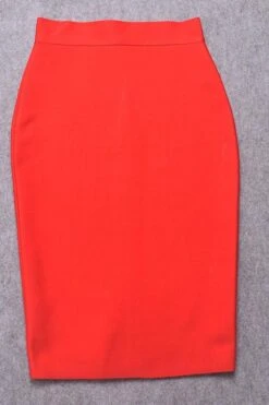 Pencil High Waist Bandage Knee Length Skirt - Lipstick Red -Bodycon Collection Shop pencil high waist bandage knee length skirt lipstick red bodycon collection usa aus 28518780502095