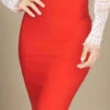 Pencil High Waist Bandage Knee Length Skirt - Lipstick Red -Bodycon Collection Shop pencil high waist bandage knee length skirt lipstick red bodycon collection usa aus 39712017383642