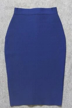 Pencil High Waist Bandage Knee Length Skirt - Navy Blue -Bodycon Collection Shop pencil high waist bandage knee length skirt navy blue bodycon collection usa aus 28519597506639