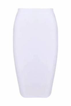 Bodycon Collection Shop -Bodycon Collection Shop pencil high waist bandage knee length skirt pearl white bodycon collection usa aus 40702192615642