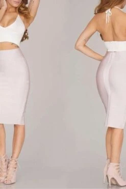 Pencil High Waist Bandage Knee Length Skirt - Plum Purple -Bodycon Collection Shop pencil high waist bandage knee length skirt plum purple bodycon collection usa aus 39739037188314