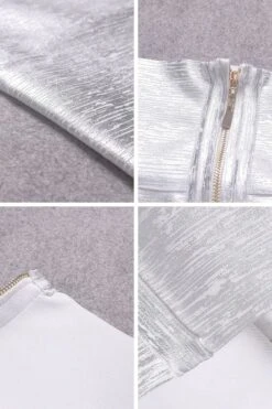 High Waist Leather Pencil Skirt Mini Length - Metallic Silver 11 High Waist Leather Pencil Skirt Mini Length - Metallic Silver -Bodycon Collection Shop pencil high waist bandage metallic mini skirt silver bodycon collection usa aus 36414186750170 1