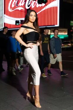 Pencil High Waist Bandage Midi Skirt - Cream 18 Pencil High Waist Bandage Midi Skirt - Cream -Bodycon Collection Shop pencil high waist bandage midi skirt classic black bodycon collection usa aus 1170910560 1