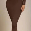 Pencil High Waist Bandage Midi Skirt - Tan Brown -Bodycon Collection Shop pencil high waist bandage midi skirt tan brown bodycon collection usa aus 39741714628826