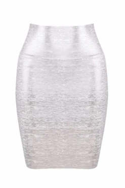 Bodycon Collection Shop -Bodycon Collection Shop pencil high waist leather mini skirt silver bodycon collection usa aus 40698745618650