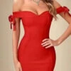 Penelope Bandage Mini Dress - Lipstick Red -Bodycon Collection Shop penelope bandage mini dress lipstick red bodycon collection usa aus 40409252692186