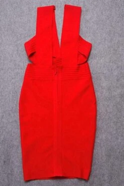 Pia Bandage Dress - Lipstick Red -Bodycon Collection Shop pia bandage dress lipstick red bodycon collection usa aus 28463598567503