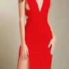 Pia Bandage Dress - Lipstick Red