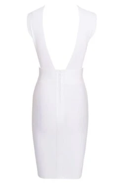Pia Bandage Dress - White Pearl -Bodycon Collection Shop pia bandage dress pearl white bodycon collection usa aus 15889243701327