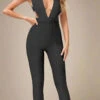 Pia Bandage Pants Jumpsuit - Classic Black -Bodycon Collection Shop pia bandage pants jumpsuit classic black bodycon collection usa aus 36708084613338