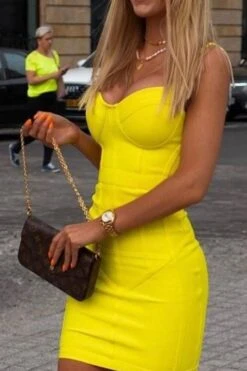 Pip Bandage Mini Dress - Sun Yellow 16 Pip Bandage Mini Dress - Sun Yellow -Bodycon Collection Shop pip bandage mini dress sun yellow bodycon collection usa aus 38942626382042