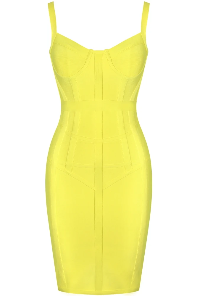 Pip Bandage Mini Dress - Sun Yellow 4 Pip Bandage Mini Dress - Sun Yellow - Image 2