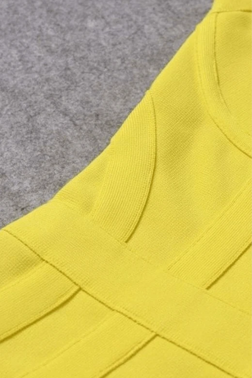 Pip Bandage Mini Dress - Sun Yellow 9 Pip Bandage Mini Dress - Sun Yellow - Image 7
