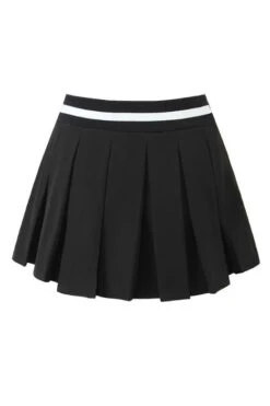 Pleated Sports Mini Skirt - Classic Black -Bodycon Collection Shop pleated sports mini skirt classic black bodycon collection usa aus 1176034317