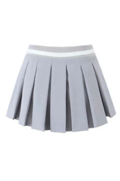 Pleated Sports Mini Skirt - Cloud Grey -Bodycon Collection Shop pleated sports mini skirt cloud grey bodycon collection usa aus 1176034324