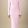 Regina Long Sleeve Bodycon Maxi Dress - Dusty Pink