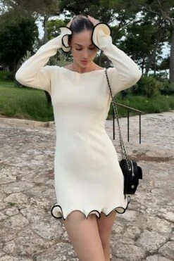 Regina Long Sleeve Bodycon Mini Dress - Dusty Pink -Bodycon Collection Shop regina long sleeve bodycon mini dress classic black bodycon collection usa aus 1146499200