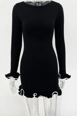 Regina Long Sleeve Bodycon Mini Dress - Sun Yellow -Bodycon Collection Shop regina long sleeve bodycon mini dress classic black bodycon collection usa aus 1146690900 4