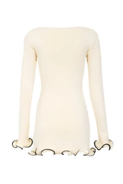 Regina Long Sleeve Bodycon Mini Dress - Cream -Bodycon Collection Shop regina long sleeve bodycon mini dress cream bodycon collection usa aus 1146690919