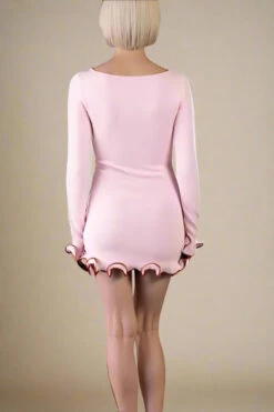 Regina Long Sleeve Bodycon Mini Dress - Dusty Pink -Bodycon Collection Shop regina long sleeve bodycon mini dress dusty pink bodycon collection usa aus 1146690911