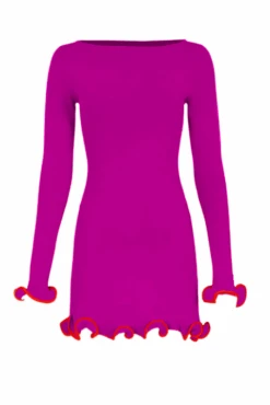 Bodycon Collection Shop -Bodycon Collection Shop regina long sleeve bodycon mini dress magenta pink bodycon collection usa aus 1147124898